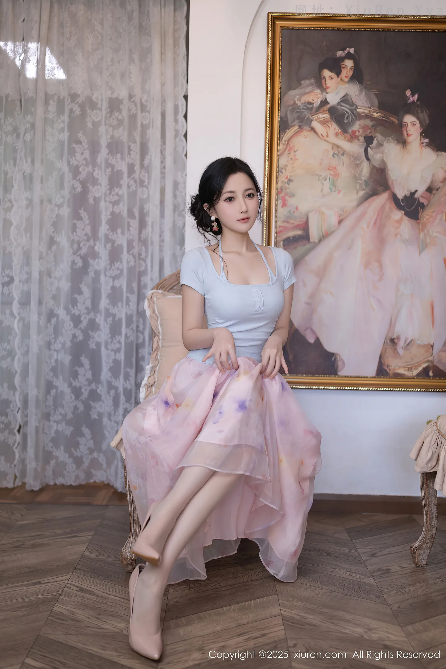 图片[5]-[XiuRen秀人网]VOL.10656 模特鱼子酱Fish性感粉色薄纱裙露开档肉丝秀曼妙身姿诱惑写真80P-秀人网官方网站